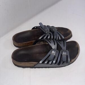 Birkenstock Granada Silver Metallic Gorpcore Slides Womens 40 EU L10 M8